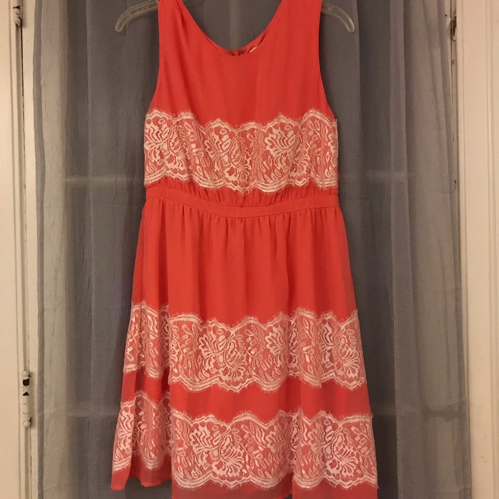 Coral Modcloth Dress Size Large